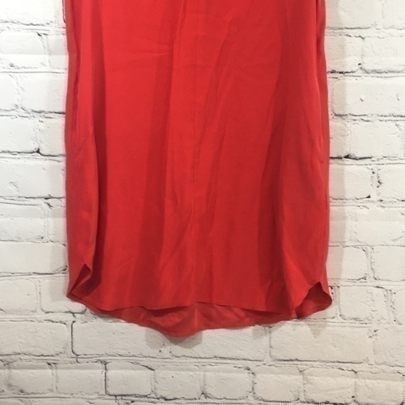 UEC Frame red silk shirt mini dress size small - Picture 4 of 14